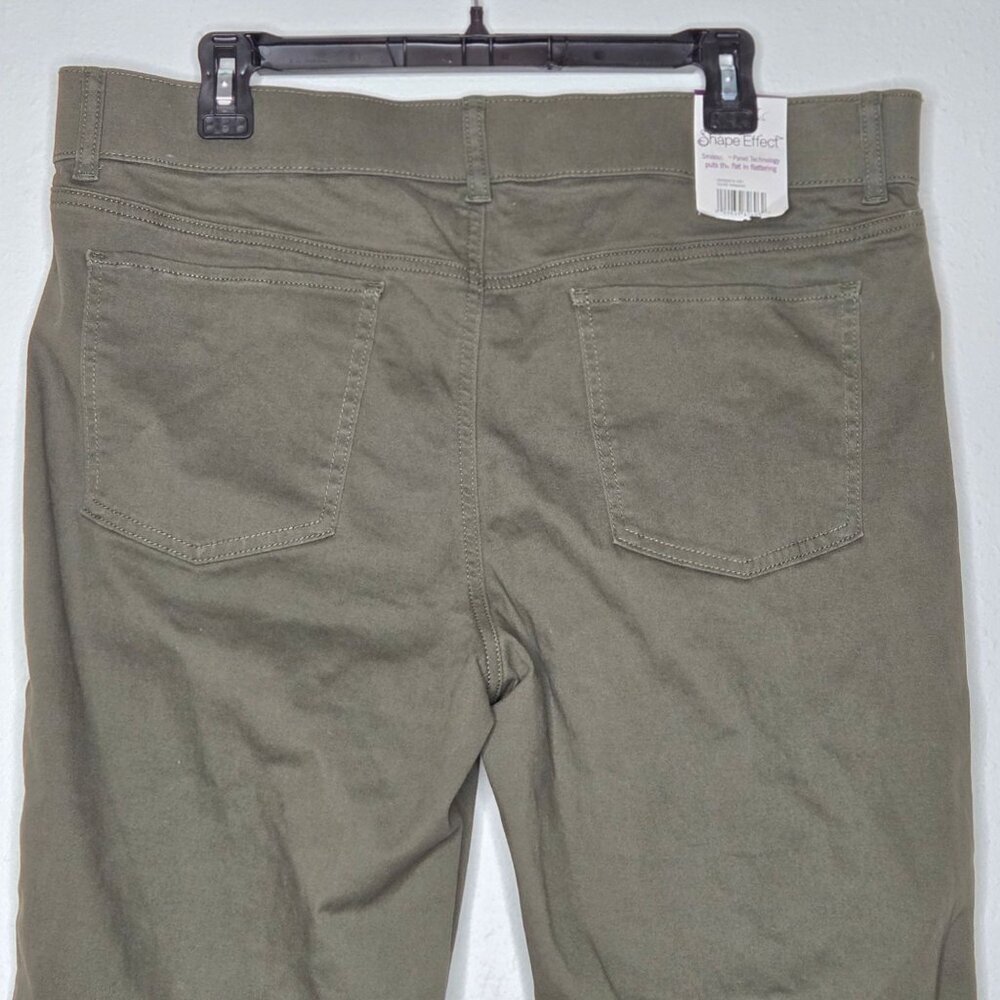 NWT Gloria Vanderbilt Women's Shape Effect Pull-On Straight-Leg Jeans - Olive - Picture 4 of 8